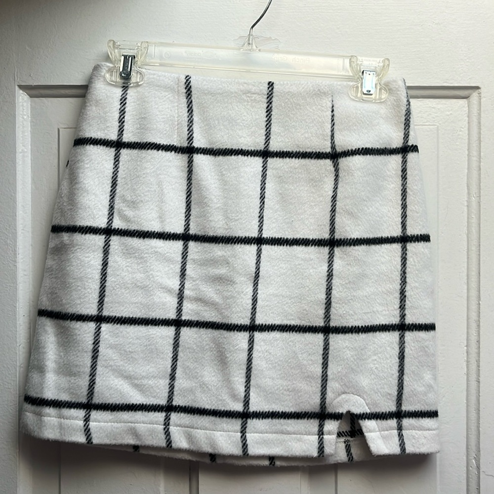 Lulus Spence White Plaid Mini Skirt